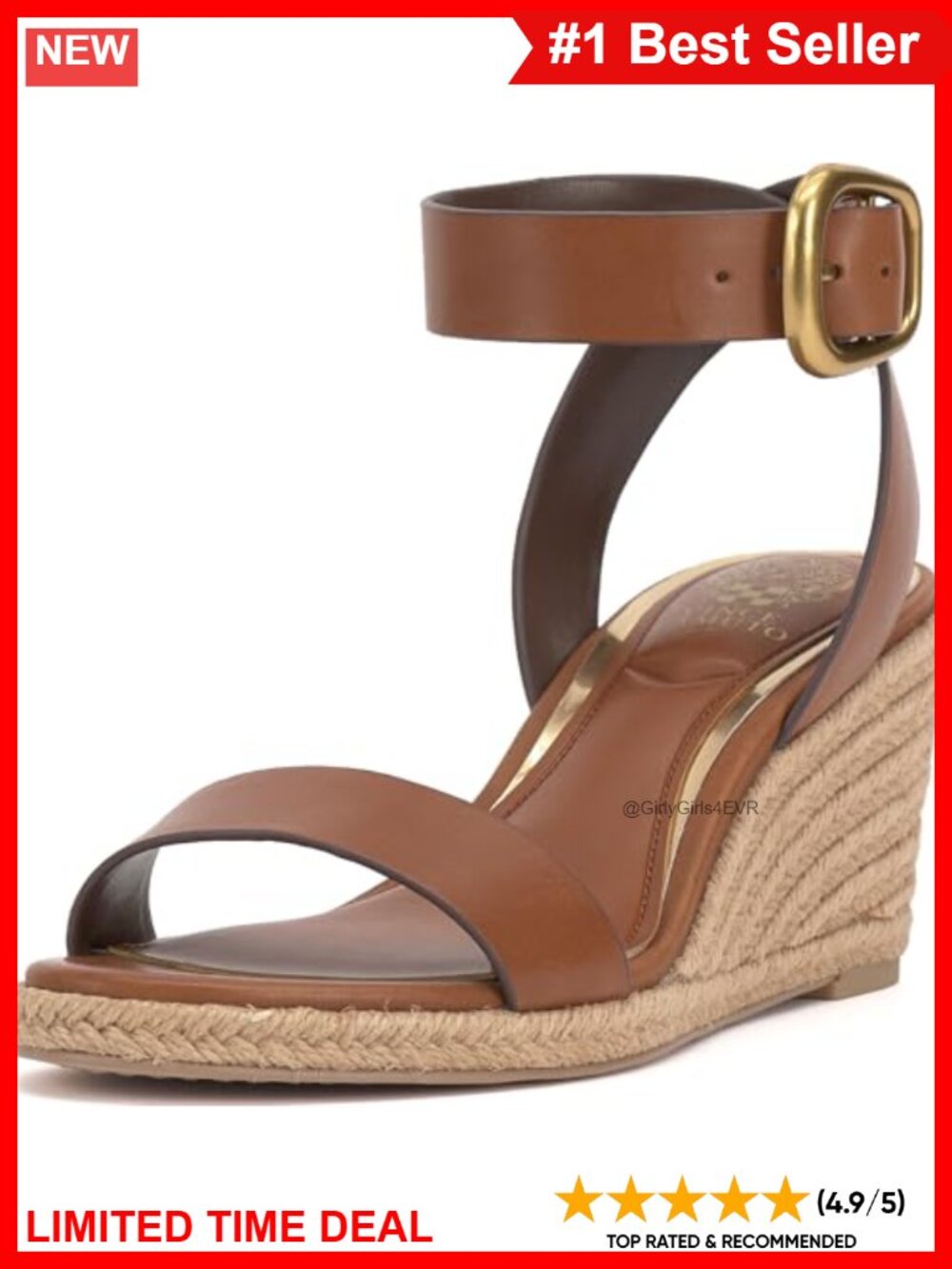 Leather Espadrille Wedge Sandals Ankle Strap Buckle Open Toe
